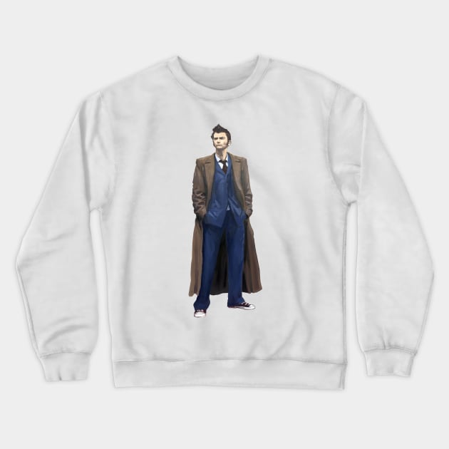 The 10th Dr Who: David Tennant Crewneck Sweatshirt by Kavatar